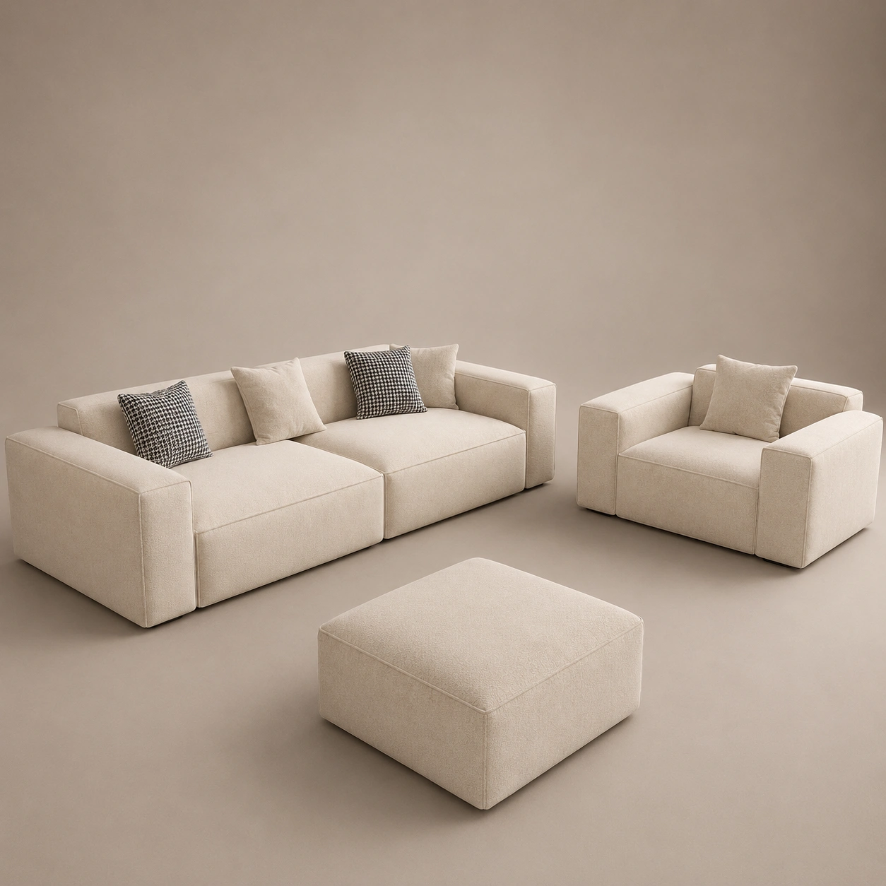 Nuvel-Luxury-Sofa Nuvel Luxury Sofa in beige linen by Marina Living UAE