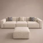 Nuvel Luxury Sofa in beige linen by Marina Living UAE