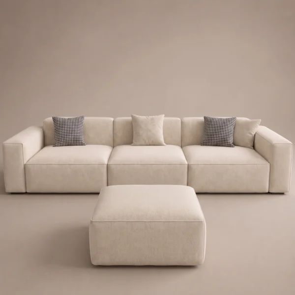 Nuvel-Luxury-Sofa Nuvel Luxury Sofa in beige linen by Marina Living UAE