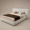 Nuvia-Luxury-Bed Nuvia Luxury Bed in beige linen by Marina Living UAE