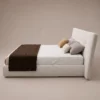 Nuvia-Luxury-Bed Nuvia Luxury Bed in beige linen by Marina Living UAE