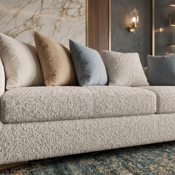 Oakley-Luxury-Sofa Oakley Luxury Three-Seater Sofa in beige linen by Marina Living UAE