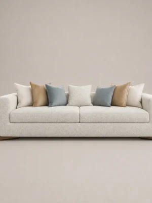 Oakley-Luxury-Sofa Oakley Luxury Three-Seater Sofa in beige linen by Marina Living UAE