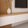 Oakline White Media Wall Unit with Shelves Oakline White Media Wall Unit with Shelves by Marina Living UAE