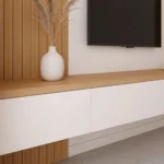 Oakline White Media Wall Unit with Shelves by Marina Living UAE