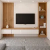 Oakline White Media Wall Unit with Shelves Oakline White Media Wall Unit with Shelves by Marina Living UAE