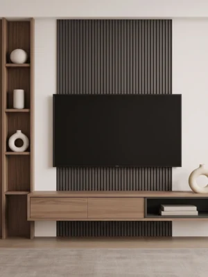 Oakridge Slat TV Console with Shelves Oakridge slat TV console with shelves by Marina Living UAE