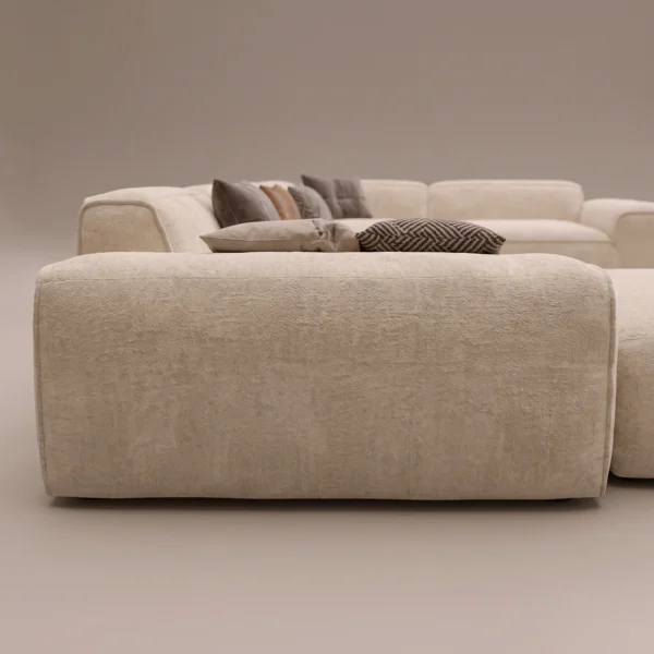 Ophel 5- Seater Sectional Sofa Ophel 5-seater sectional sofa in beige velvet by Marina Living UAE