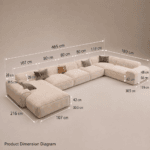 Ophel 5- Seater Sectional Sofa – Beige