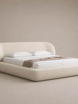 Oria-Storage-Bed Oria Storage Bed in beige fabric by Marina Living UAE