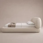 Oria Storage Bed in beige fabric by Marina Living UAE