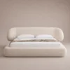 Oria-Storage-Bed Oria Storage Bed in beige fabric by Marina Living UAE
