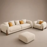 Orian Walnut Legs Sofa by Marina Living UAE