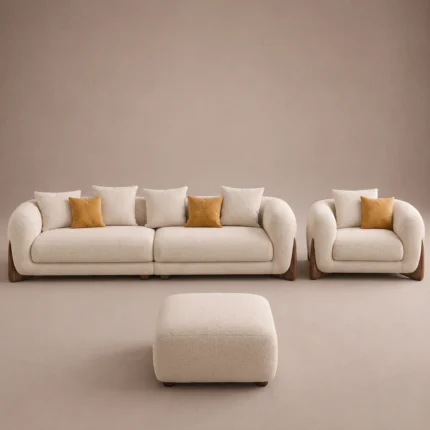 Orian Walnut Legs Sofa by Marina Living UAE