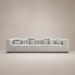 Roma Grid Sofa by Marina Living in light grey linen Dubai UAE
