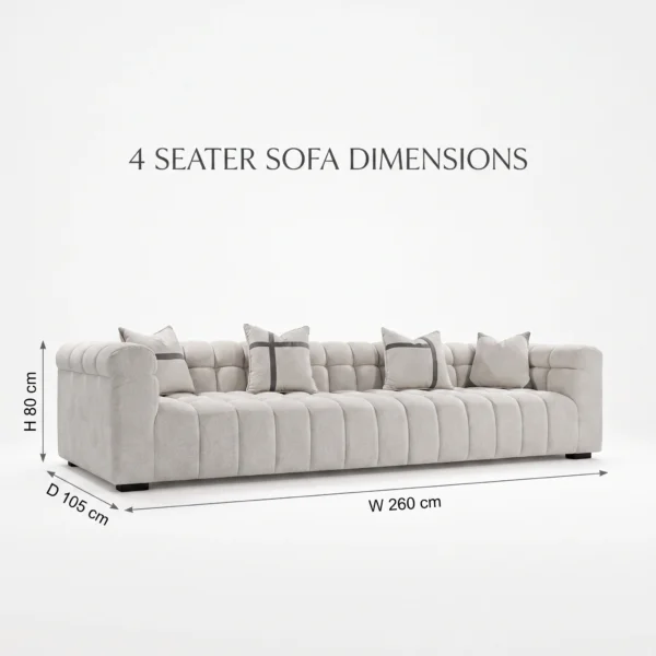 Roma-Grid-Sofa Roma Grid Sofa by Marina Living in light grey linen Dubai UAE