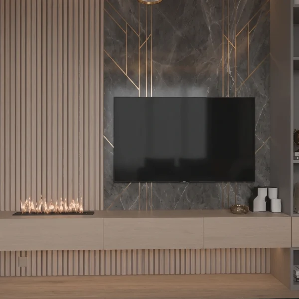 Saina Floating TV Unit with Wall Panel & Storage Saina floating TV unit with wall panel and storage by Marina Living UAE