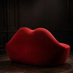 Scarlet Kiss Velvet Lip Sofa - Image 5