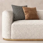Serava Arc-Shape Sofa in beige bouclé by Marina Living UAE
