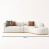 Serava-Arc-Shape-Sofa Serava Arc-Shape Sofa in beige bouclé by Marina Living UAE