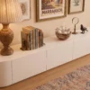 Soria Matte White Low-Profile TV Unit Dubai UAE (1) Soria Matte White Low-Profile TV Unit Dubai UAE