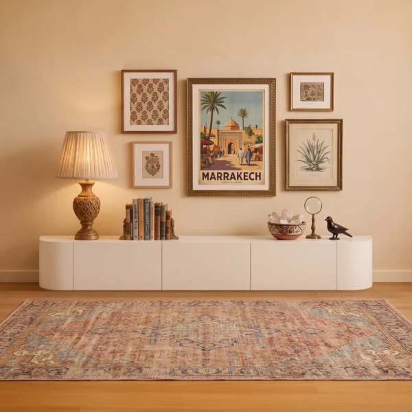 Soria Matte White Low-Profile TV Unit Dubai UAE (4) Low-Profile TV Cabinet Dubai