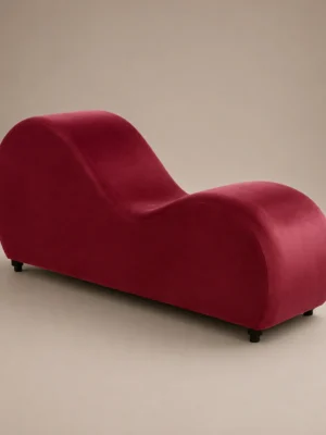 Sway S-Shaped Sofa Sway S-Shaped Sofa in red soft fabric by Marina Living UAE