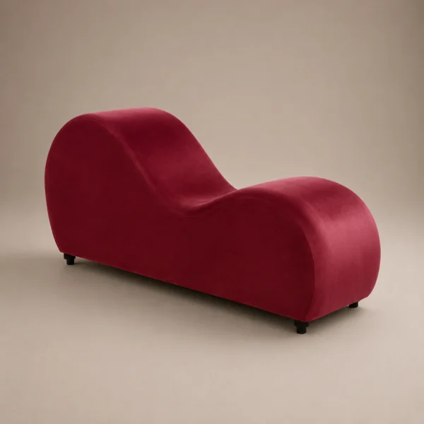 Sway S-Shaped Sofa Sway S-Shaped Sofa in red soft fabric by Marina Living UAE