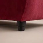Sway S-Shaped Sofa in red soft fabric by Marina Living UAE