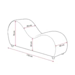 Sway S-Shaped Sofa in red soft fabric by Marina Living UAE