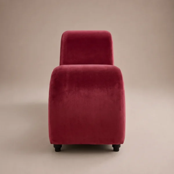 Sway S-Shaped Sofa Sway S-Shaped Sofa in red soft fabric by Marina Living UAE