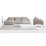 Velquora 4-Seater Left Corner Sofa - Image 7
