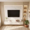 Valenza LED Display TV Wall Unit with Shelves Dubai UAE (3) Floating TV Console with Storage UAE