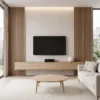 Valmora LED Slat TV Wall Unit Valmora LED slat TV wall unit in beige by Marina Living UAE