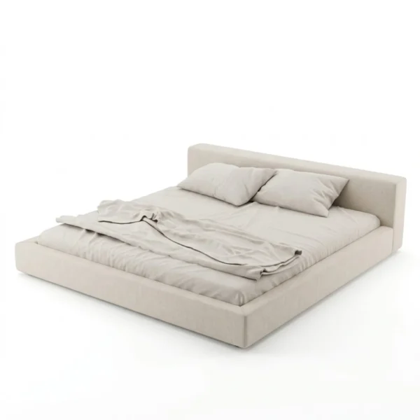 Veneto-Linen-Bed Veneto Linen Bed in beige by Marina Living Dubai UAE
