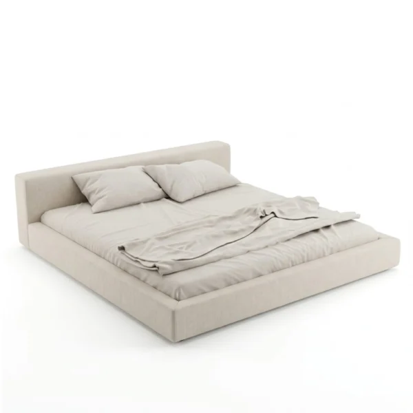 Veneto-Linen-Bed Veneto Linen Bed in beige by Marina Living Dubai UAE