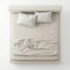 Veneto-Linen-Bed Veneto Linen Bed in beige by Marina Living Dubai UAE