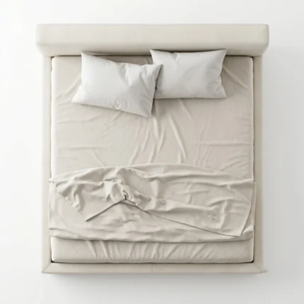 Veneto Linen Bed in beige by Marina Living Dubai UAE