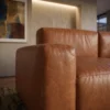 Vero-Leather-L-Shape-Sofa Vero L-Shape Sofa in brown leather by Marina Living UAE