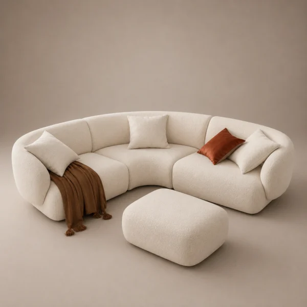 Viona-Modular-Corner-Sofa Viona Modular Corner Sofa in beige linen by Marina Living UAE