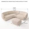 Viona-Modular-Corner-Sofa Viona Modular Corner Sofa in beige linen by Marina Living UAE