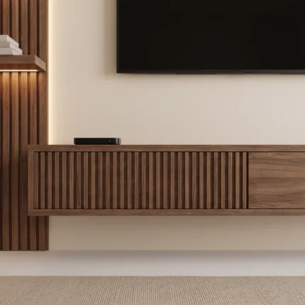 Walden Walnut TV Media Wall Unit by Marina Living UAE