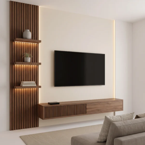 Walden Walnut TV Media Wall Unit Walden Walnut TV Media Wall Unit by Marina Living UAE
