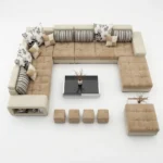 Ziva Majlis U Shape Sofa - Image 7