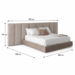 Capri Fleece King Size 200x200cm Bed – Beige