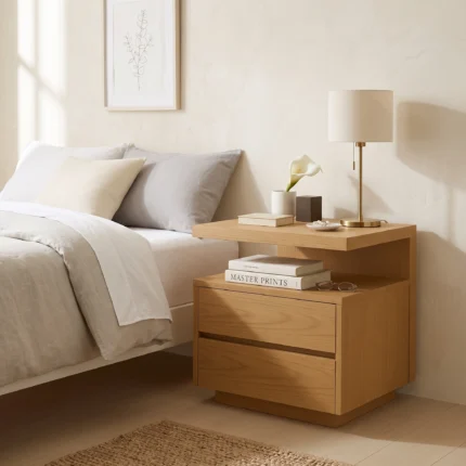Floating Wooden Bedside Table UAE