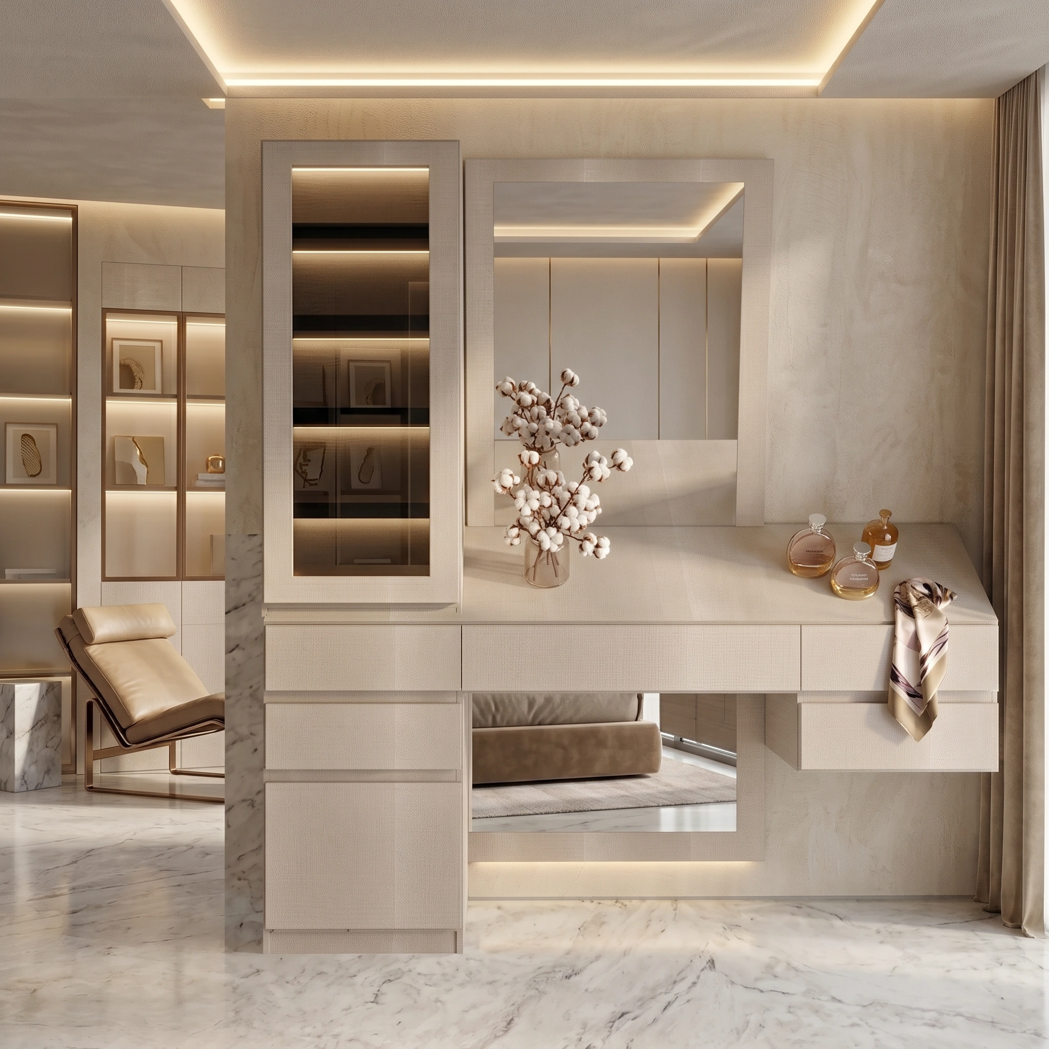 Dressing Table with Large Mirror Dubai