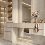 Dressing Table with Glass Display Cabinet Dubai