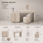 Dressing Table with Side Cabinet UAE