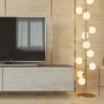 Light Wood Wall Mounted TV Console UAE